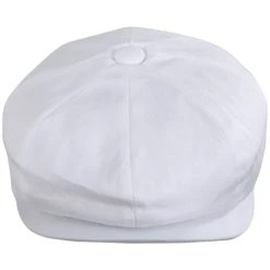 Baskerville Hat Company Glasbury Cotton Herringbone Newsboy Cap - Taupe