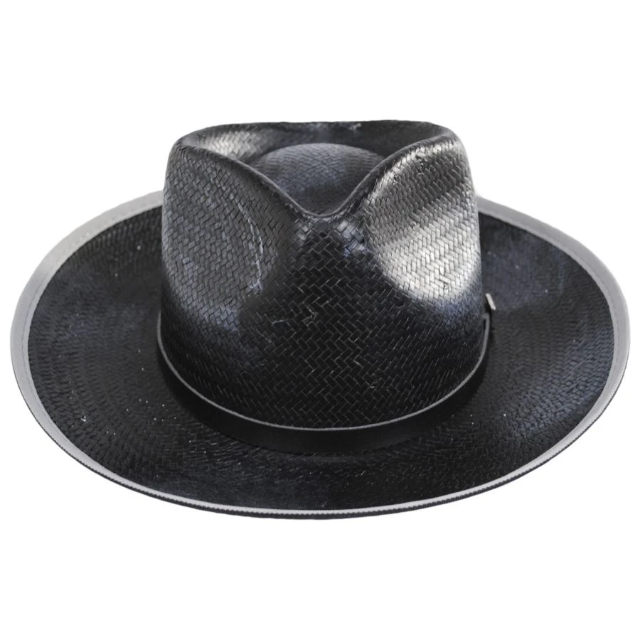 Stacy Adams Ritz Distressed Toyo Straw Fedora Hat 3 Stacy Adams Ritz Distressed Toyo Straw Fedora Hat