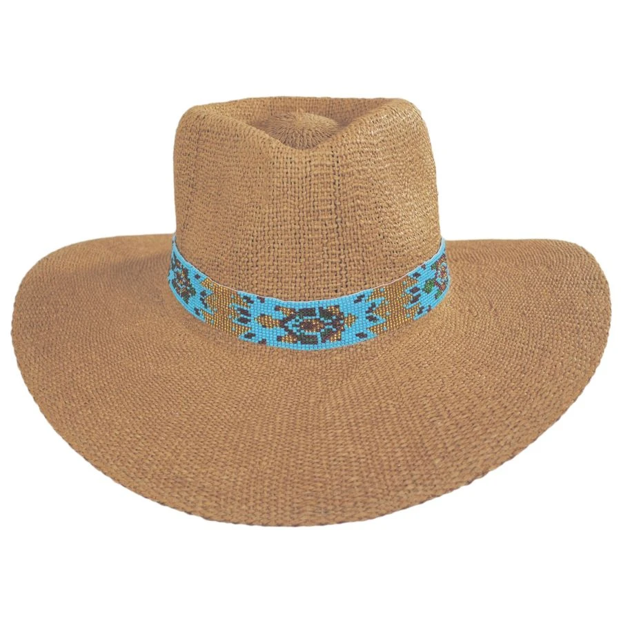 Nikki Beach La Paz Toyo Straw Rancher Fedora Hat 3 Nikki Beach La Paz Toyo Straw Rancher Fedora Hat