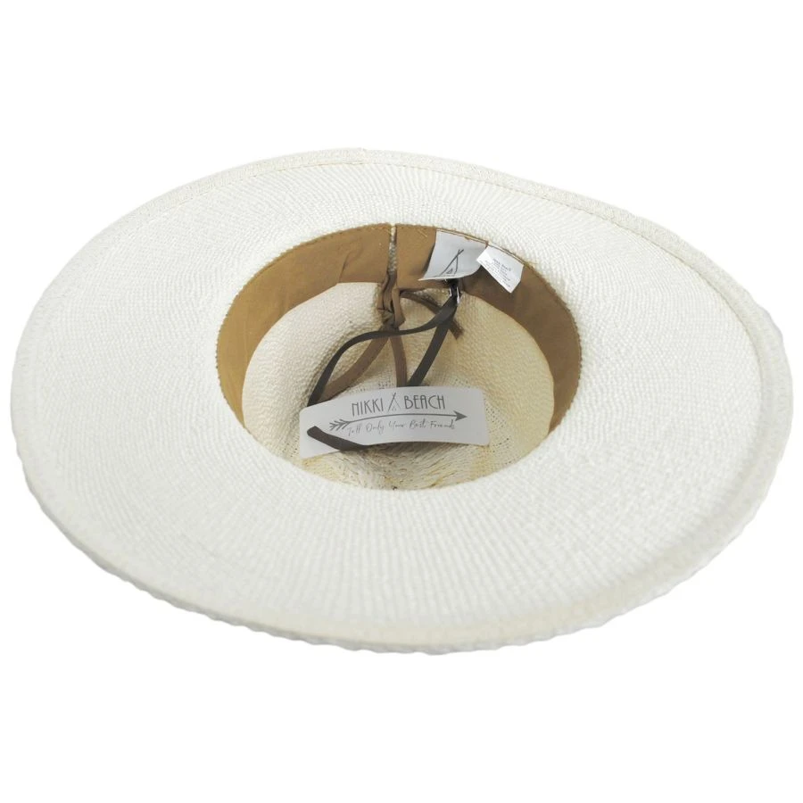 Nikki Beach Talia Toyo Straw Rancher Fedora Hat 5 Nikki Beach Talia Toyo Straw Rancher Fedora Hat - Image 3