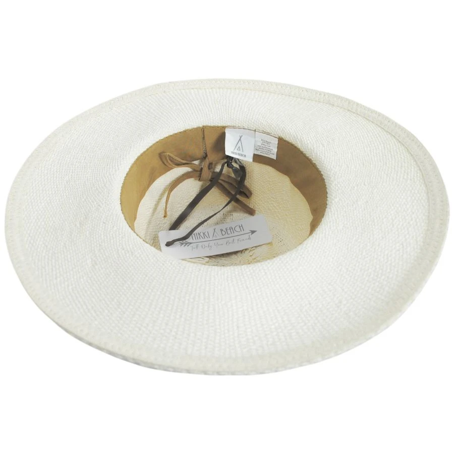 Nikki Beach Sahara Toyo Straw Fedora Hat 5 Nikki Beach Sahara Toyo Straw Fedora Hat - Image 3