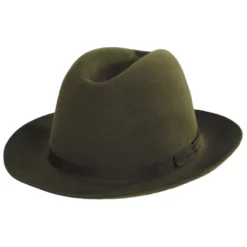 Stefeno Skylar Shapeable Open Crown Fur Felt Fedora Hat