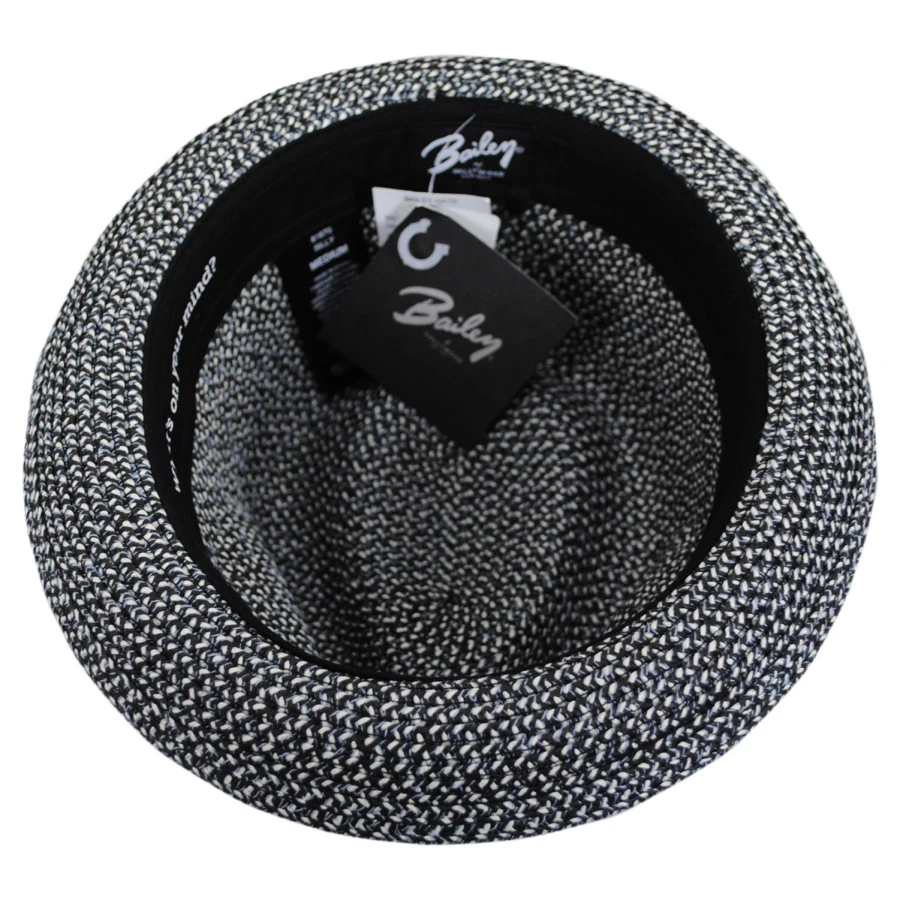 Bailey Billy Toyo Straw Braid Fedora Hat - Black Heather 5 Bailey Billy Toyo Straw Braid Fedora Hat - Black Heather - Image 3