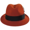 Bailey Tino Wool LiteFelt Trilby Fedora Hat - Rust 1 Bailey Tino Wool LiteFelt Trilby Fedora Hat - Rust -Brixton Hats shop 471869