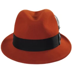 Bailey Tino Wool LiteFelt Trilby Fedora Hat - Rust