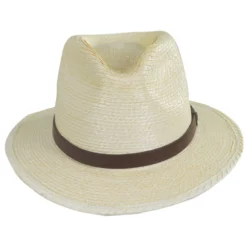 Brixton Hats Messer Palm Straw Fedora Hat