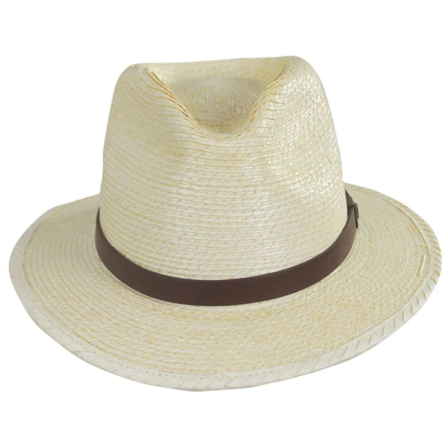 Brixton Hats Messer Palm Straw Fedora Hat 3 Brixton Hats Messer Palm Straw Fedora Hat