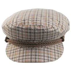 Brixton Hats Cotton Seersucker Plaid Fiddler's Cap