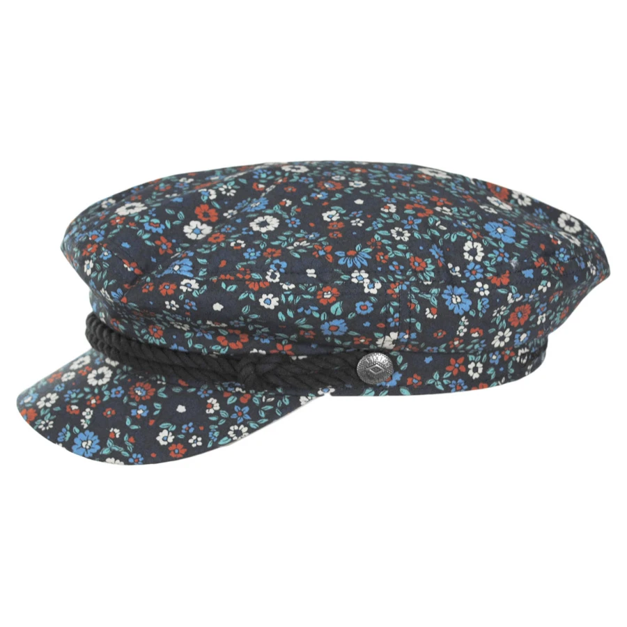 Brixton Hats Floral Cotton Fiddler's Cap 4 Brixton Hats Floral Cotton Fiddler's Cap - Image 2