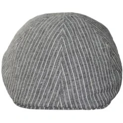BIGALLI Striped Linen And Cotton Duckbill Ivy Cap - Brown