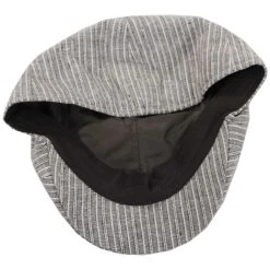 BIGALLI Striped Linen And Cotton Duckbill Ivy Cap - Brown 7 BIGALLI Striped Linen And Cotton Duckbill Ivy Cap - Brown -Brixton Hats shop 474005