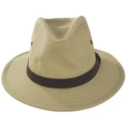 Brixton Hats Messer X Adventure Cotton Safari Fedora Hat - Tan
