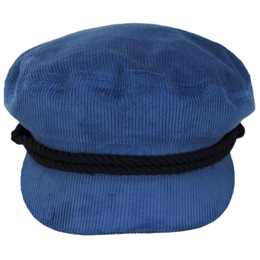 Brixton Hats Cotton Corduroy Fiddler Cap - Ocean Blue 3 Brixton Hats Cotton Corduroy Fiddler Cap - Ocean Blue