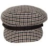 Brixton Hats Wool Blend Houndstooth Fiddler Cap - Sand -Brixton Hats shop 475376