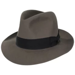 Stetson New York Shapeable Open Crown Fur Felt Fedora Hat