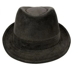Jaxon Hats Corduroy C-Crown Trilby Fedora Hat