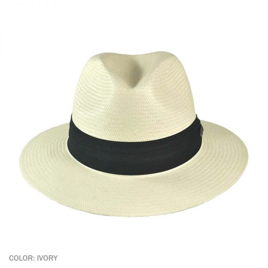 Jaxon Hats Toyo Straw Safari Fedora Hat - Black Band 3 Jaxon Hats Toyo Straw Safari Fedora Hat - Black Band