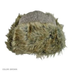 Jaxon Hats Herringbone Wool Blend Trapper Hat