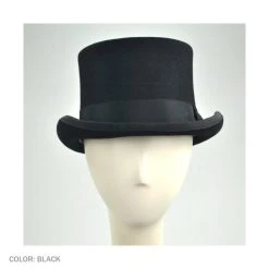 Jaxon Hats Mid Crown Wool Felt Top Hat