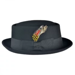 Jaxon Hats Wool Felt Pork Pie Hat - Black -Brixton Hats shop 73286