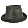 Jaxon Hats Weathered Cotton Trilby Fedora Hat -Brixton Hats shop 73592