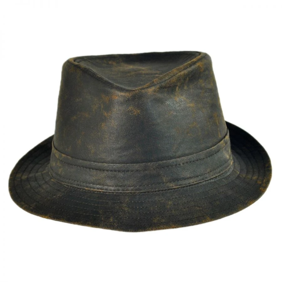 Jaxon Hats Weathered Cotton Trilby Fedora Hat 3 Jaxon Hats Weathered Cotton Trilby Fedora Hat