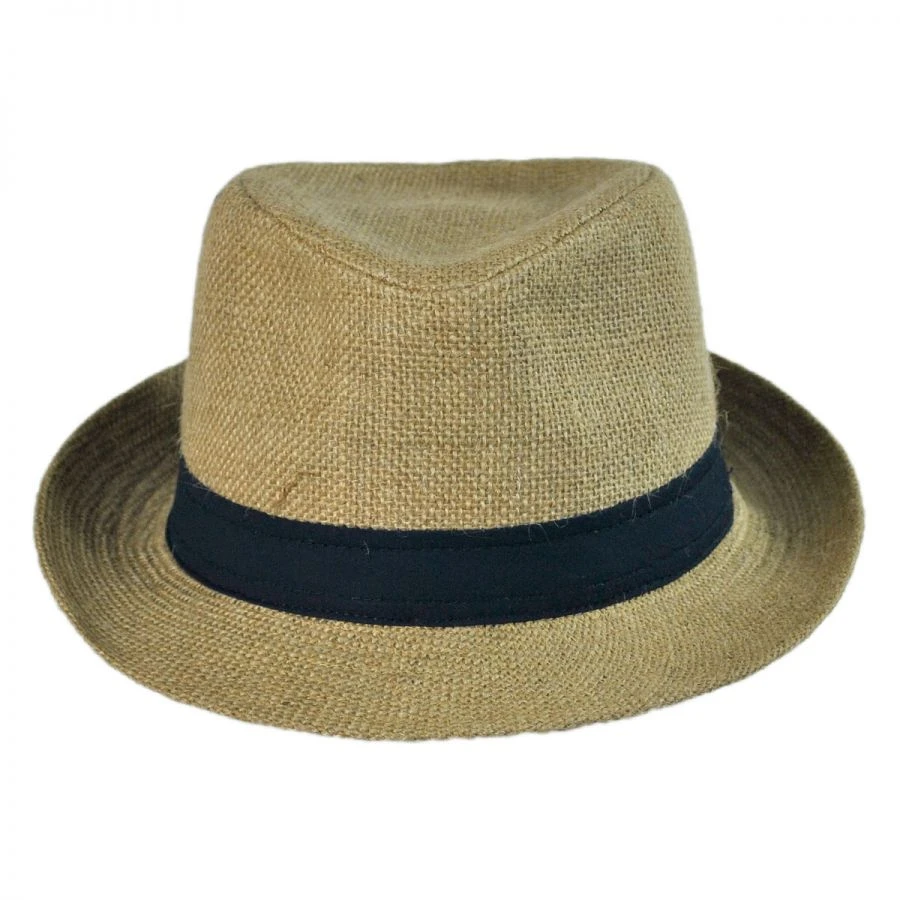Jaxon Hats Jute Fabric C-Crown Trilby Fedora Hat 3 Jaxon Hats Jute Fabric C-Crown Trilby Fedora Hat
