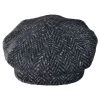 City Sport Caps Large Herringbone Donegal Tweed Wool Newsboy Cap 2 City Sport Caps Large Herringbone Donegal Tweed Wool Newsboy Cap -Brixton Hats shop 74438