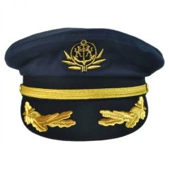 Village Hat Shop Deluxe Adjustable Yacht Captain Cap