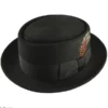Bailey Jett Wool Felt Pork Pie Hat -Brixton Hats shop size 6 3 4