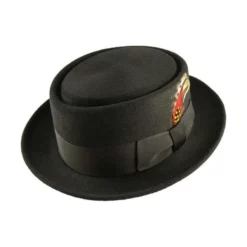 Bailey Jett Wool Felt Pork Pie Hat 7 Bailey Jett Wool Felt Pork Pie Hat -Brixton Hats shop size 7