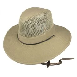 Dorfman Pacific Company Mesh Crown Wide Brim Aussie Hat